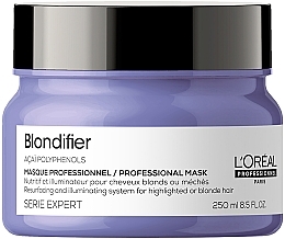 УЦЕНКА Маска-сияние для волос, восстанавливающая - L'Oreal Professionnel Serie Expert Blondifier Masque * — фото N1
