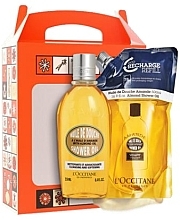 Духи, Парфюмерия, косметика Набор - L'Occitane Almond Duo (sh/oil/250ml + sh/oil/refill/500ml)