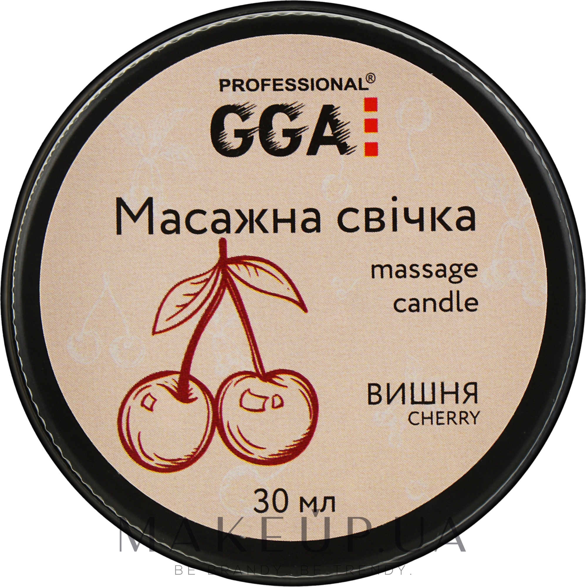 Массажная свеча "Вишня" - GGA Professional Massage Candle  — фото 30ml