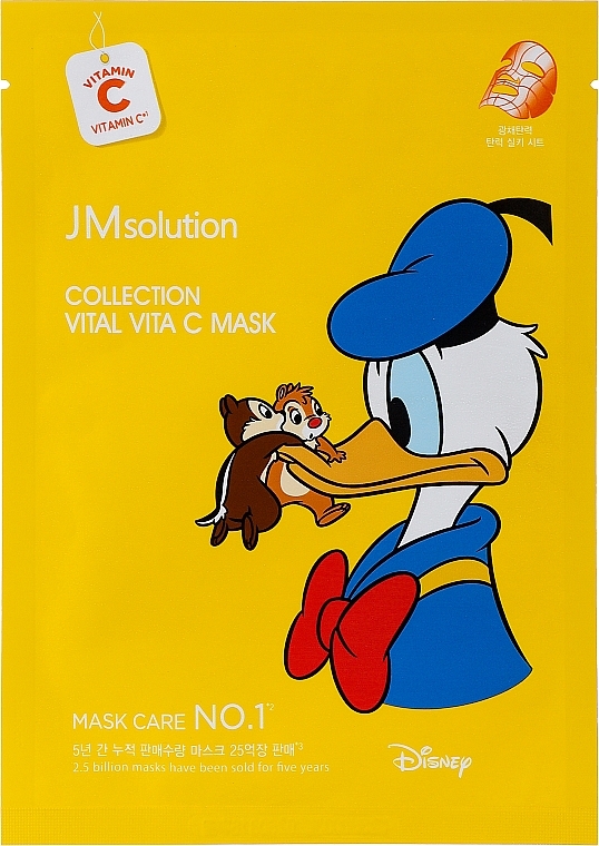 Тканинна маска для обличчя з вітаміном С - JMSolution Disney Collection Vital Vita C Mask — фото N1