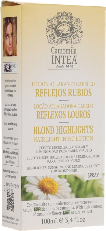 Спрей для осветления волос с экстрактом ромашки - Intea Blonde Highlights Hair Lightening Spray With Camomile Extract — фото N2
