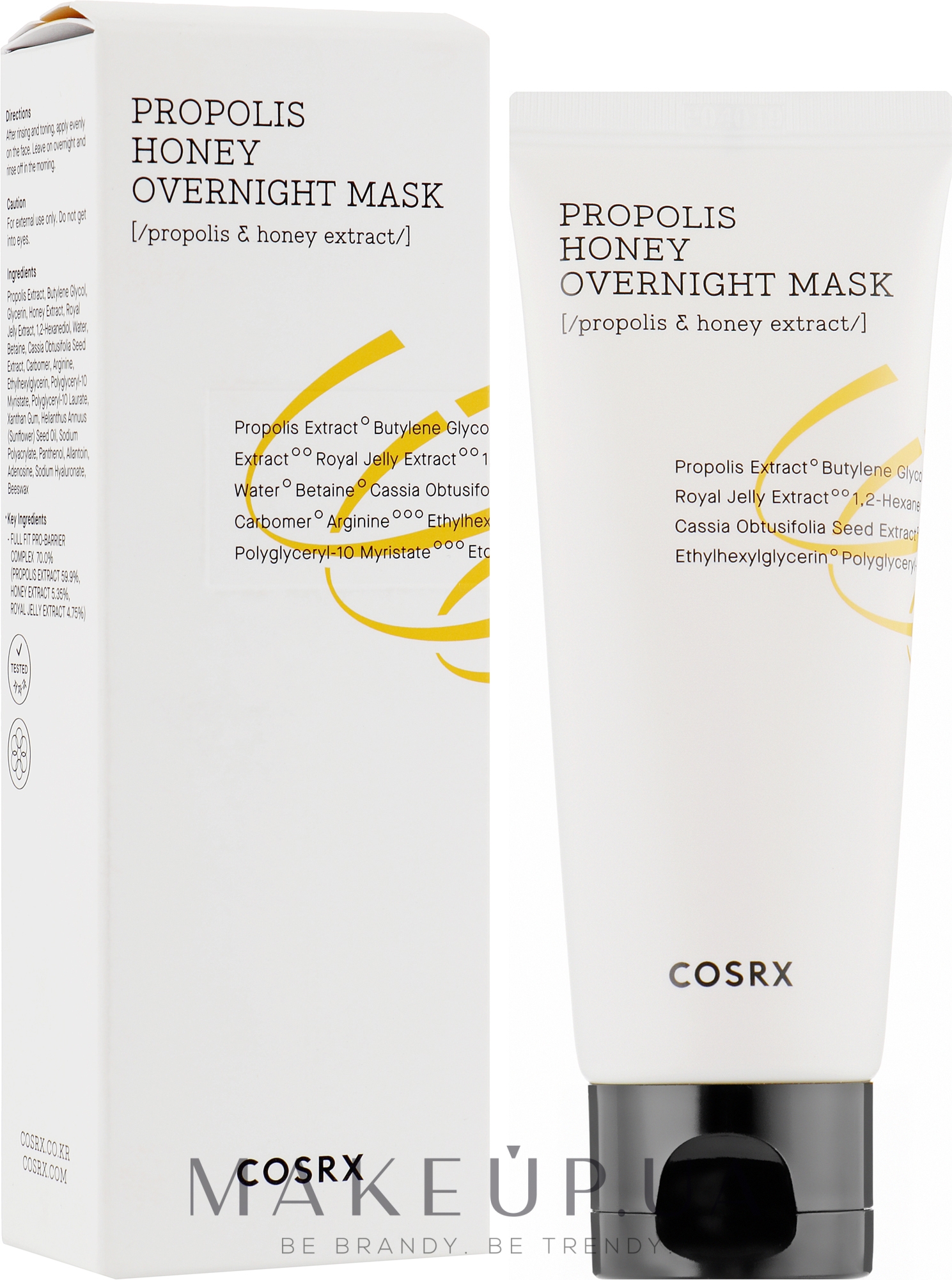 Нічна маска для обличчя з прополісом і медом - Cosrx Propolis Honey Overnight Mask — фото 60ml