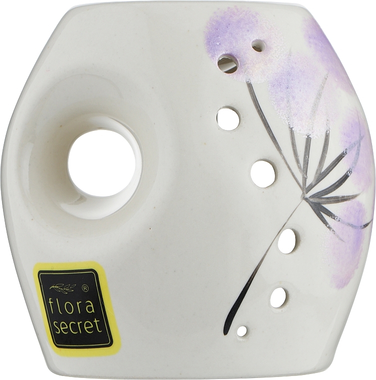 Аромалампа "Ирис", молочная с фиолетовым - Flora Secret — фото N1