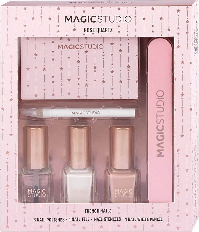 Набір для нігтів, 6 продуктів - Magic Studio Rose Quartz french Nail Set — фото N1