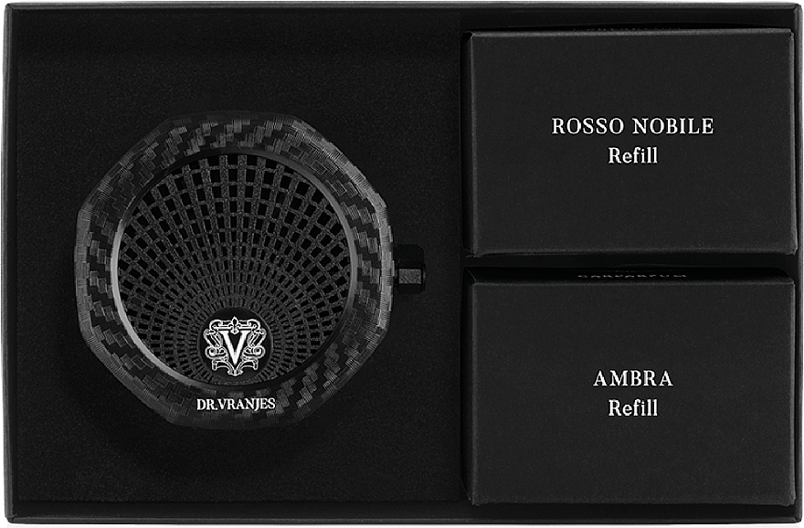 Набір - Dr. Vranjes Carparfum Rosso Nobile & Ambra (carparfum + refill/2pcs) — фото N1