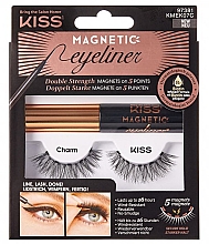 Накладні магнітні вії - Kiss Magnetic Eyeliner & Lash Kit KMEK07 Charm — фото N1