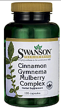 Харчова добавка "Стабілізація рівня глюкози в крові" - Swanson Cinnamon Gymnema Mulberry Complex — фото N2