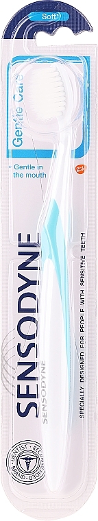 Зубна щітка, м'яка, блакитна - Sensodyne Gentle Care Soft Toothbrus — фото N1