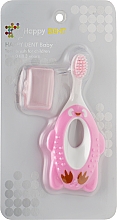 Духи, Парфюмерия, косметика Детская зубная щетка от 0 до 3 лет, розовая - Happy Dent Baby