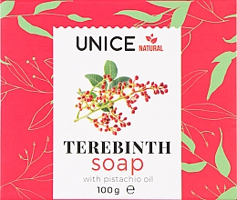 Натуральное мыло с фисташкой - Unice Terebinth Soap With Pistachio Oil — фото N1