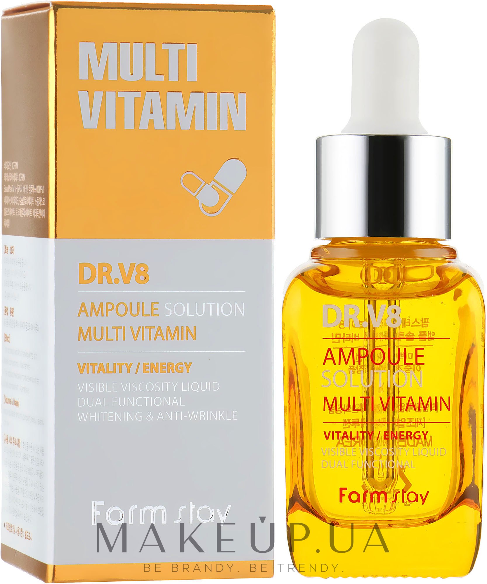 Витаминная сыворотка для лица - FarmStay DR-V8 Ampoule Solution Multi Vitamin — фото 30ml