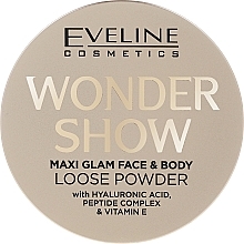 Розсипчаста пудра для обличчя та тіла - Eveline Cosmetics Wonder Show Maxi Glam Face & Body Loose Powder — фото N2