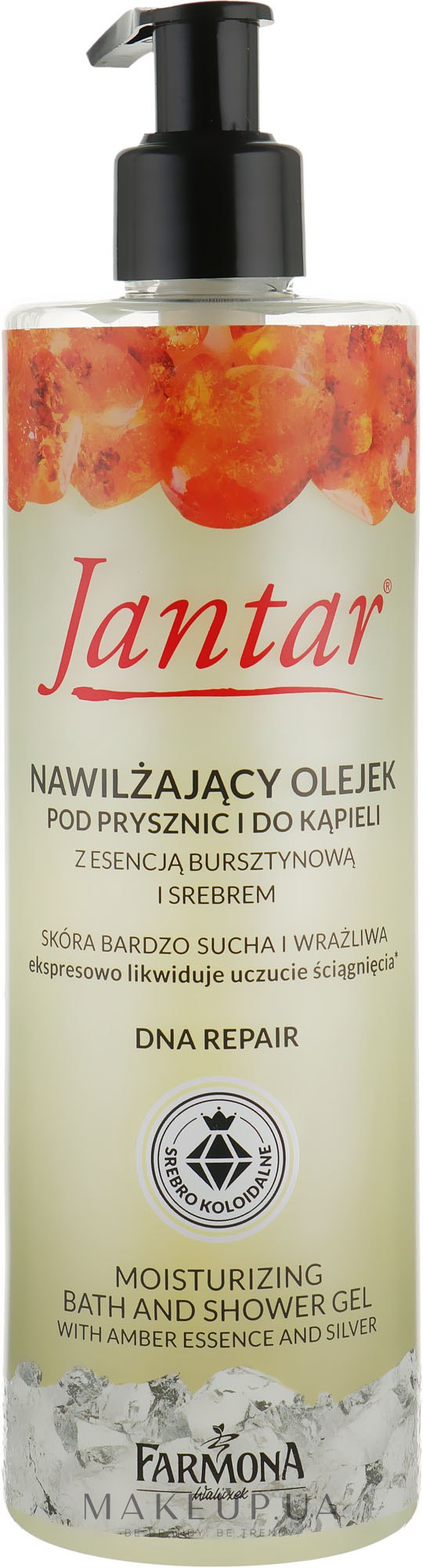 Масло для душа с серебром - Farmona Jantar DNA Repair Hand Serum — фото 400ml