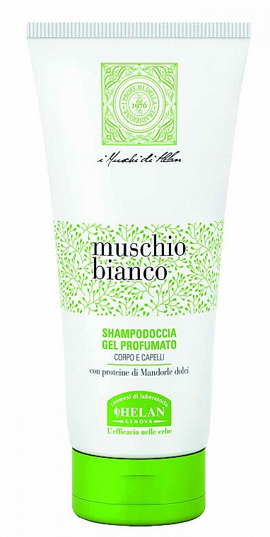 Ароматизированный гель-шампунь для тела и волос - Helan Muschio Bianco Scented Shampoo Shower Gel — фото N1