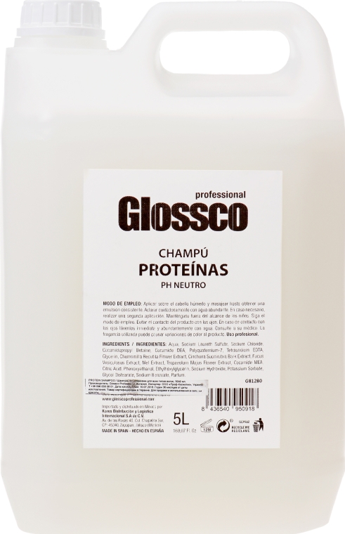 Шампунь з протеїнами для всіх типів волосся - Glossco Treatment Protein Shampoo — фото N1