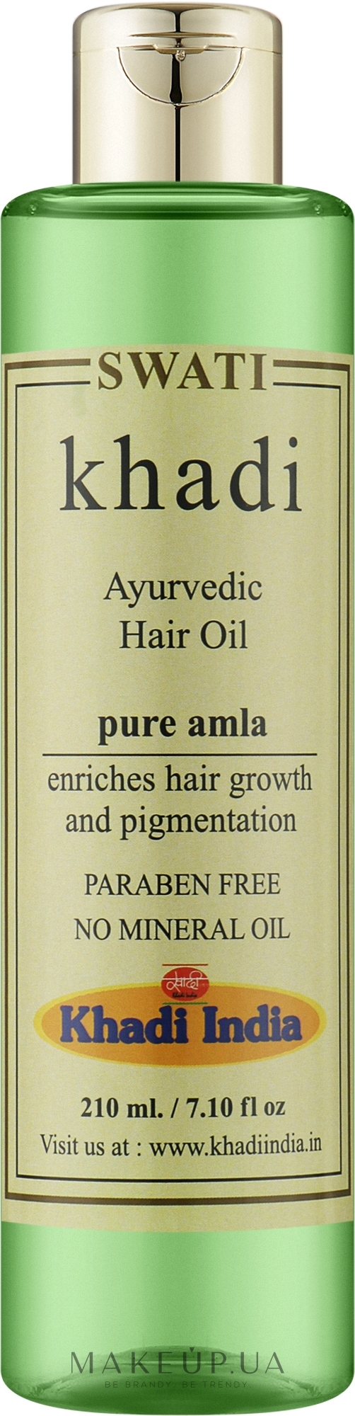 Аюрведическое масло для волос "Чистая амла" - Khadi Swati Ayurvedic Hair Oil — фото 200ml