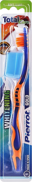 Зубная щетка "Голд", мягкая, оранжево-синяя - Pierrot — фото N1