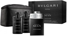 Парфумерія, косметика Bvlgari Man Black Cologne Gift Set - Набір (edt/100ml + ash/balm75ml + sh/gel/75ml+ bag)