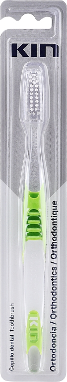 Ортодонтическая зубная щетка, зеленая - Kin Orthodontics Toothbrush — фото N1