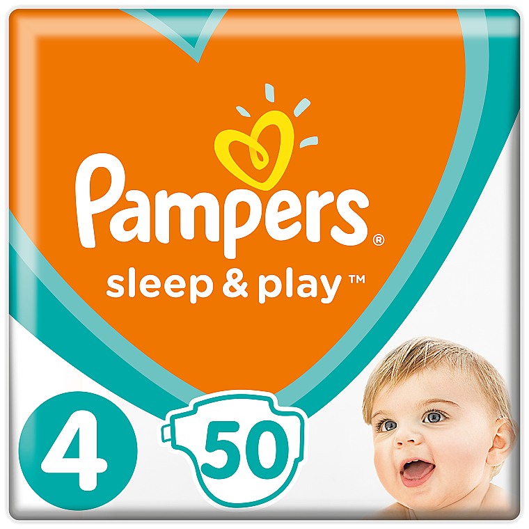 Подгузники Pampers Sleep & Play Размер 4 (Maxi) 9-14 кг, 50 шт - Pampers