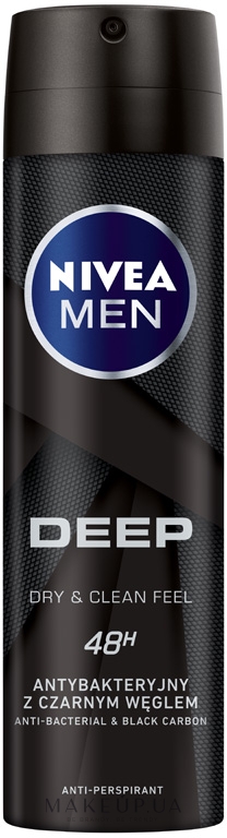 Дезодорант-антиперспирант спрей для мужчин - NIVEA MEN Deep Antiperspirant Deodorant Spray — фото 150ml