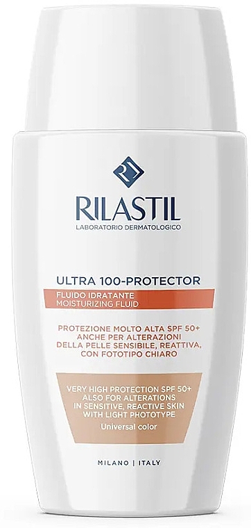 Сонцезахисний зволожувальний флюїд - Rilastil Sun System Ultra 100-Protector Fluid SPF50 Universal Color — фото N1