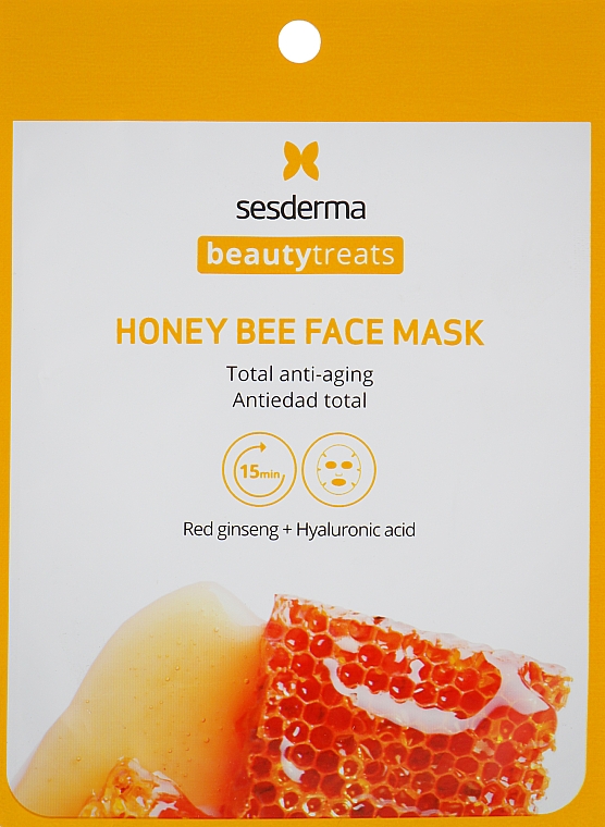 Маска антивозрастная для лица - SesDerma Laboratories Beauty Treats Honey Bee Face Mask — фото N1