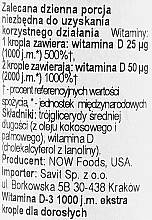 Каплі "Вітамін Д3. Додаткова сила" - Now Foods Liquid Vitamin D3 Extra Strenght 1000 IU — фото N3