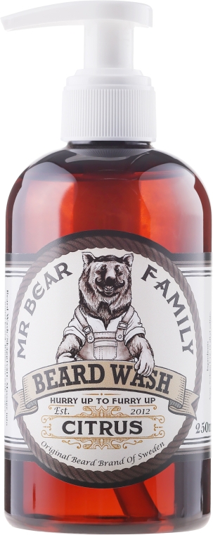 Шампунь для бороды - Mr. Bear Family Beard Wash Citrus — фото N1