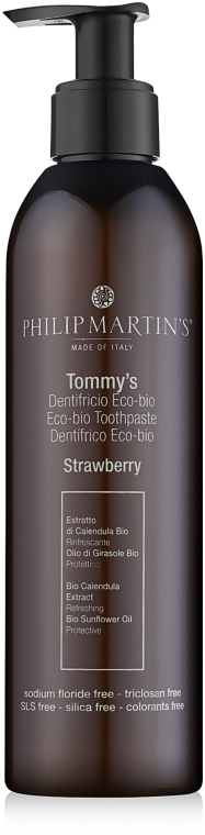 Зубна екопаста "Полуниця" - Philip Martin's Tommy's Strawberry — фото N2