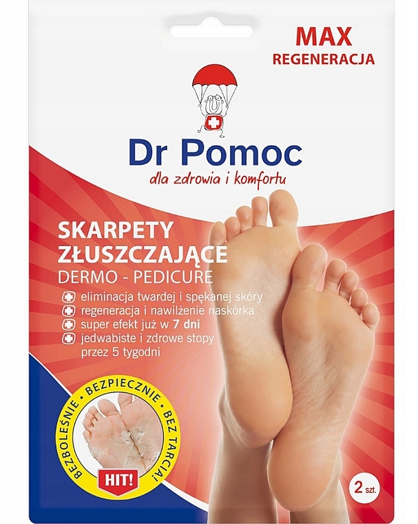 Отшелушивающие носочки для ног - Dr Pomoc — фото N1