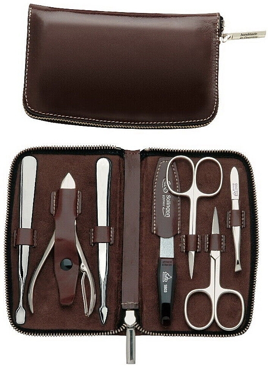 Маникюрный набор, 7 предметов "Houston" - Erbe Solingen Manicure Set Antique Braun — фото N1