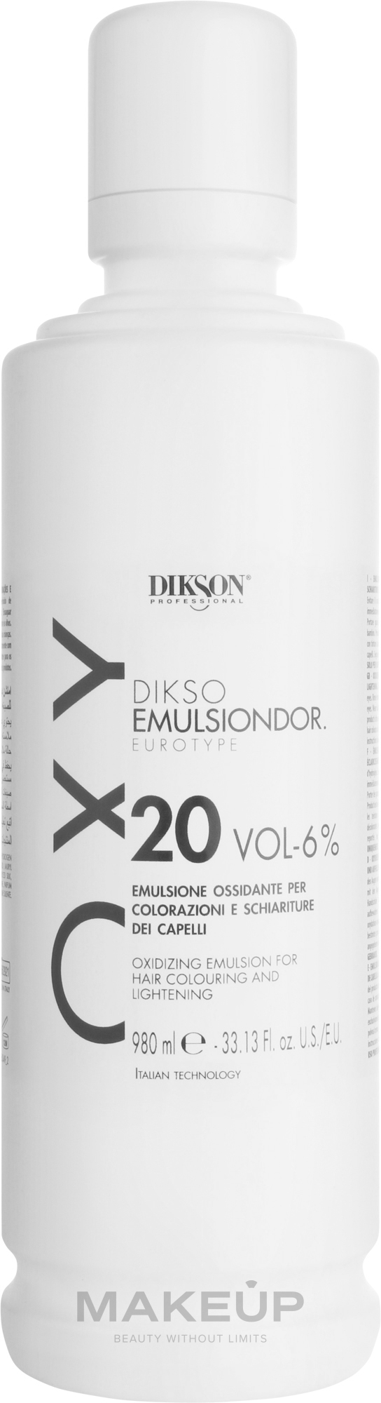Оксикрем универсальный 6% - Dikson Tec Emulsiondor Eurotype 20 Volumi  — фото 980ml