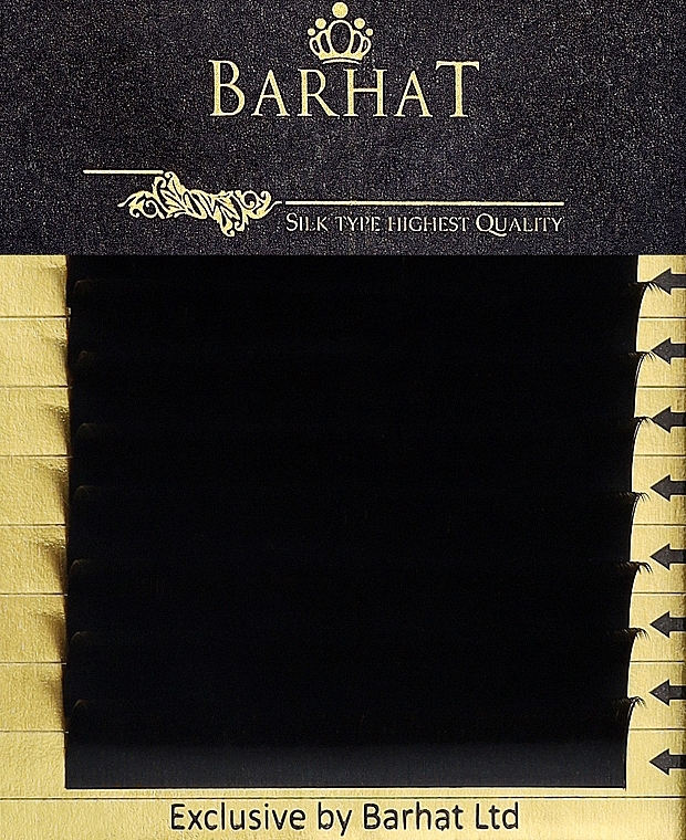 Накладные ресницы B 0,10 мм (13 мм), 8 линий - Barhat Lashes — фото N1
