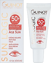 Антивіковий крем від сонця для шкіри навколо очей - Guinot Age Sun Anti-Ageing Sun Cream Eyes SPF50 — фото N2