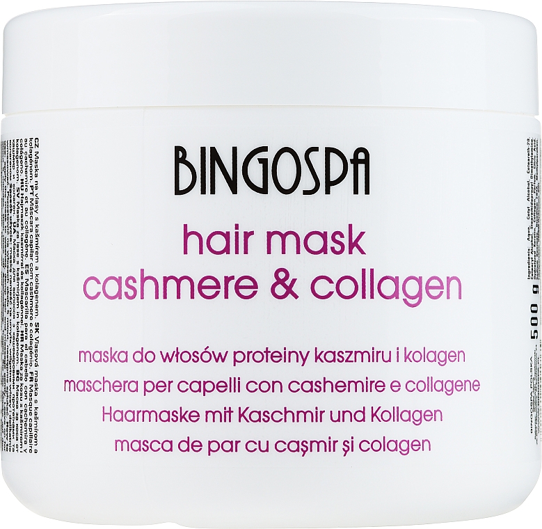 Маска для волосся, з протеїнами кашеміру і колагеном  - BingoSpa Hair Mask Cashmere Proteins And Collagen