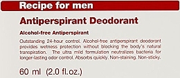 Дезодорант-антиперспірант роликовий - Recipe for Men Alcohol Antiperspirant Deodorant — фото N4