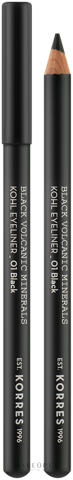 Підводка для очей - Korres Black Volcanic Minerals Professional Khol Eyeliner — фото 1.14g