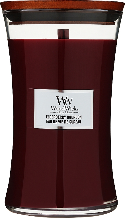 Ароматична свічка з ароматом бурбону, фруктів, деревини - Woodwick Ellipse Elderberry Bourbon — фото N3