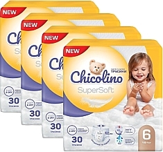 Дитячі підгузники-трусики "Super Soft" 6 р., 16+ кг, 4х30 шт. - Chicolino — фото N2