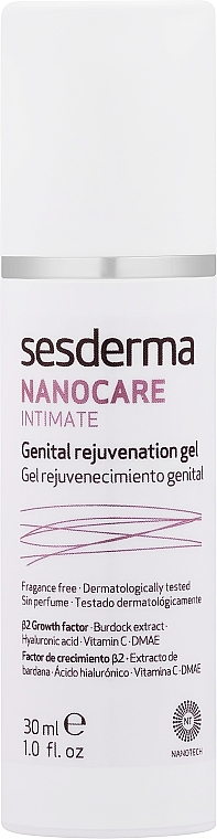 Освежающий гель для интимных участков тела - SesDerma Laboratories Nanocare Gel Rej