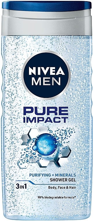 Гель для душа - NIVEA MEN PURE IMPACT Shower Gel — фото N1