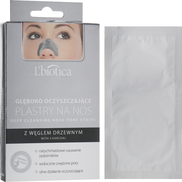 Смужки для носа "Глибоке очищення" - L'biotica Home Spa — фото N1