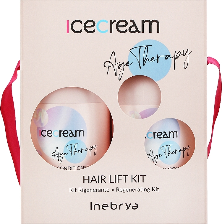 Набор - Inebrya Ice Cream Age Therapy Hair Lift Kit Set (shamp/300ml + cond/300ml) — фото N1