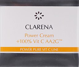 Крем зі 100% активним вітаміном С і екстрактом шовку - Clarena Power Cream 100% Vit C Aa2g — фото N2