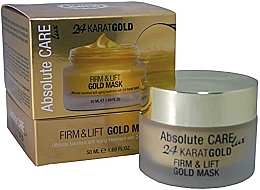 24-каратна маска для обличчя - Absolute Care Lux 24 Karat Gold Firm & Lift Gold Mask — фото N1