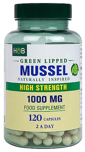 Харчова добавка "Green Lipped Mussel", 1000 mg - Holland & Barrett Green Lipped Mussel — фото N1