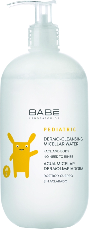 Детская дерматологическая мицеллярная вода для деликатного очищения кожи - Babe Laboratorios Pediatric Dermo-Cleansing Micellar Water