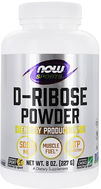 Натуральная добавка, порошок, 227г - Now Foods Sports D-Ribose Powder — фото N1