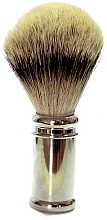 Помазок для гоління з ворсом борсука, хром, срібло - Golddachs Silver Tip Badger Metal Chrome Handle Silver — фото N1